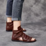 AquilaStrap™ Women’s Handmade Cowhide Gladiator Zipper Sandals 3