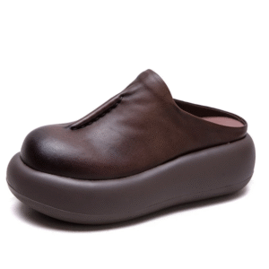 SolRise™ 5.5cm Women’s Cow Leather Wedge Slippers – Ethnic Summer Platform Sandals