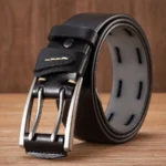 IronMark™ 3.8CM Genuine Leather Men Belt – Double Pin Buckle Cowboy Formal Belt 4