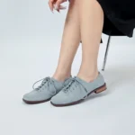 BRITANNIA™ Women's Oxford Loafers – Genuine Leather, British Style, Thick-Heeled Comfort 6