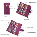 AirtagSecure™ Full-Grain Leather Clutch Wallet For Women – AirTag-Ready Clutch Purse 5
