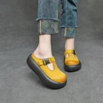 SolaraStep™ Women's Cow Suede Wedge Platform Slippers – Ethnic Summer Leather Sandals 29