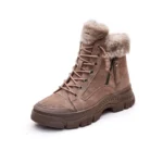 WinterStride™ Plush-Lined Suede Snow Boots – Women’s Genuine Leather Ankle Sneakers 2