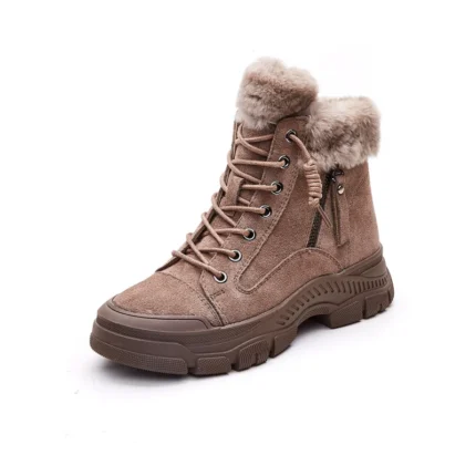 WinterStride™ Plush-Lined Suede Snow Boots – Women’s Genuine Leather Ankle Sneakers 2