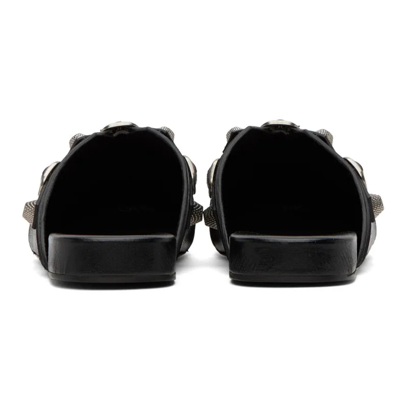 UrbanEase™ Men’s Black Square‑Toe Leather Slippers | Men Comfortable Loafers 2