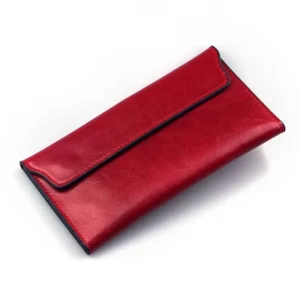 LineaLuxe™ Women's Long Thin Leather Wallet – Slim Cowhide Clutch Purse with Multi-Card Storage 1