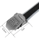 TRYZUB™ Canvas Tactical Belt with Ukraine Emblem – 3.8CM Adjustable Belt for Men & Women 4