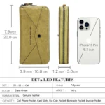 Eleganzza™ Women's Genuine Leather Long Clutch Wallet – Fashion Clutch with Card, Coin & Phone Pocket 4