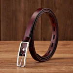 MINIBIND™ 1.2CM Thin Genuine Leather Women Belt – Dress Knot Strap with Pin Buckle 5