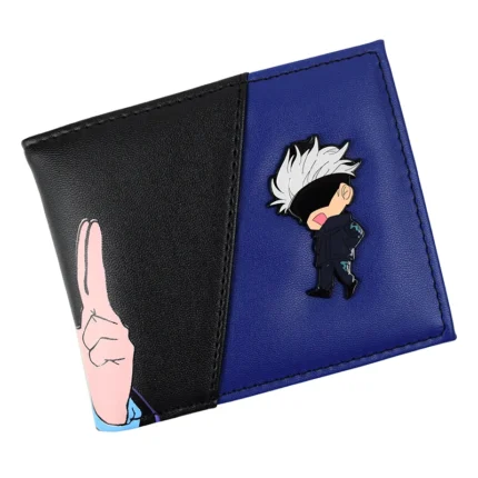 Jujutsu Kaisen Wallet – Anime PU Leather Short Purse with Metal Design & Coin Pocket 2