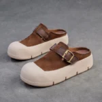 SOLEQUEST™ Retro Platform Wedge Leather Slippers 6