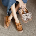 Lunara™ Women's Suede Platform Mary Jane Flats 4
