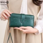 Vaultory™ RFID Unisex Long Wallet – Vintage Brushed Fabric Anti-Theft Large Capacity Clutch 2