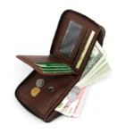ClassicVault™ Vintage Zipper Wallet for Men – PU Leather Short Coin & Card Holder Purse 3