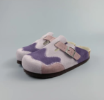 SpringSoul™ Women’s Mixed‑Color Cow Suede Boston Clogs - Genuine Leather Cork Slippers 9