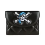 SpookCharm™ Halloween PU Trifold Purse - Skull & Crossbones Women’s Wallet 1