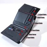 Genuine Leather RFID Wallet for Men – Vertical Short Wallet with Coin & Card Holders 4