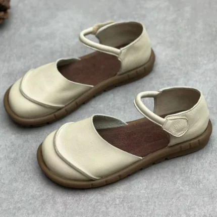 Lunara™ Women's Handmade Soft Leather Flat Sandals 1
