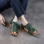 Solevita™ Women's Retro Genuine Leather Roman Sandals 4