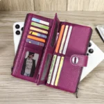 AirtagSecure™ Full-Grain Leather Clutch Wallet For Women – AirTag-Ready Clutch Purse 3
