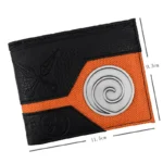 ShinobiSteel™ Naruto Wallet – Metal Crest Bifold Anime Purse with Zipper Pocket 2