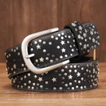 STARGRIT™ Punk Rock Rivet Belt – 3.7CM Wide Sequin Belt for Women 2