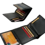 VessoMark™ Personalized PU Wallet – Slim Geometric Card Holder with Coin & Note Storage 5