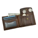 Genuine Cow Leather RFID Men Wallet – Vintage Short Purse with Coin Pocket & Card Slots 3
