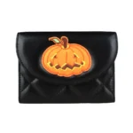 PatchPumpkin™ Women’s Halloween Wallet – Trifold PU Purse with Pumpkin Embroidery 1