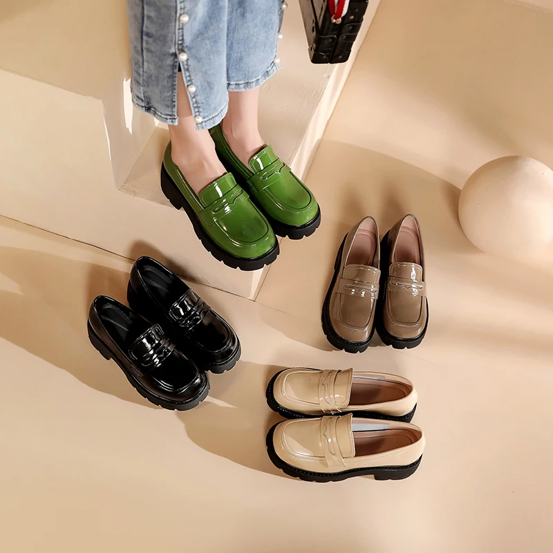 Brixton™ Women’s Genuine Leather Platform Loafers 3