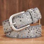 STARGRIT™ Punk Rock Rivet Belt – 3.7CM Wide Sequin Belt for Women 3