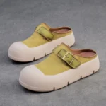 SOLEQUEST™ Retro Platform Wedge Leather Slippers 5