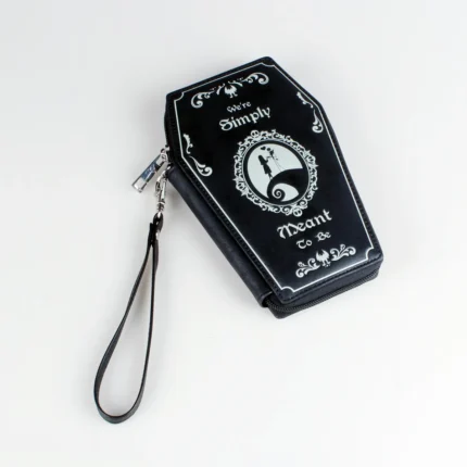NightHex™ Coffin Zipper Wallet – Gothic Zipper PU Purse | Halloween Coin Organizer 1
