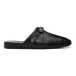UrbanEase™ Men’s Black Square‑Toe Leather Slippers | Men Comfortable Loafers 3