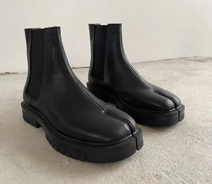 TabiCore™ Men's Split-Toe Chelsea Boots – High-Top Minimalist Thick Sole Boots