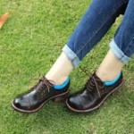 TribalSole Artisan™ | Women’s 5cm Ethnic Embossed Chunky Cow Leather Moccasins 6