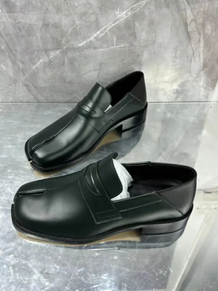 TabiForm™ Men's Split Toe Loafers – Soft Black Cow Suede Summer Slip-On Shoes 1