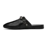 UrbanEase™ Men’s Black Square‑Toe Leather Slippers | Men Comfortable Loafers 4