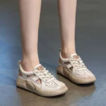 Stratus™ Women's Platform Leather Sneakers Sandals - Genuine Leather Thick Bottom Lightweight 3