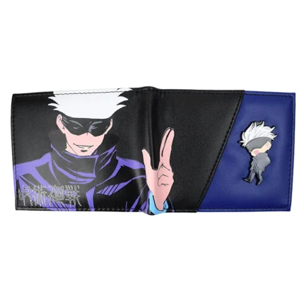 Jujutsu Kaisen Wallet – Anime PU Leather Short Purse with Metal Design & Coin Pocket 1