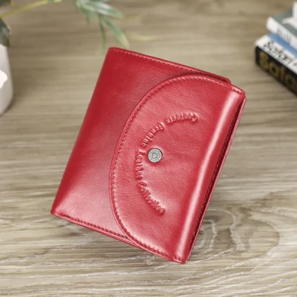Luxora™ Women's Short Genuine Leather Wallet – RFID Clutch Coin & Card Purse 1