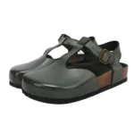 ROMACOVE™ Retro Leather Closed Toe Sandals – Women's Buckle Strap Flat Beach Flats 5