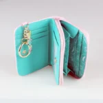QuiltaLuxe™ Pink Quilted Plaid Wallet – Compact PU Coin Purse with Key Holder for Women 6