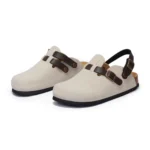 CorkEase™ Women's Mary Jane Summer Cork Slippers – Summer Cow Suede Flat with EVA Sole 1