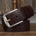 VIPERCRAFT™ 3.8CM Serpentine Leather Belt – Genuine Cowskin Men’s Retro Fashion Belt 3
