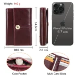 Bellvère™ Genuine Leather Short Wallet – Compact Luxury Women’s Purse with Card & Coin Holder 3