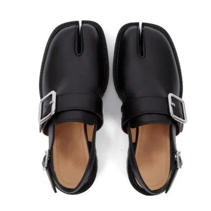 TABIQUEST™ Vintage Women’s Thick-Soled Split-Toe Sandals – PU Leather Tabi Mules with Buckle Strap 2