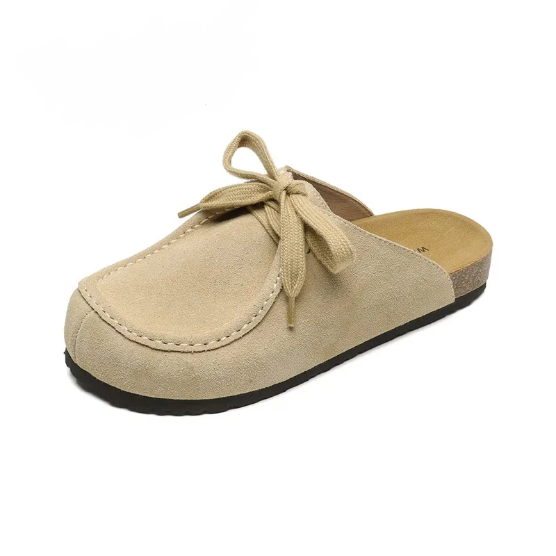 Aveline™ Women’s Vintage Lace-Up Suede Mules Aveline™ Women’s Vintage Lace-Up Suede Mules