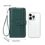 Vaultory™ RFID Unisex Long Wallet – Vintage Brushed Fabric Anti-Theft Large Capacity Clutch 6