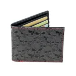 SkullMark™ Double Fold Wallet – Unisex PU Credit Card Holder with Skull Design 3
